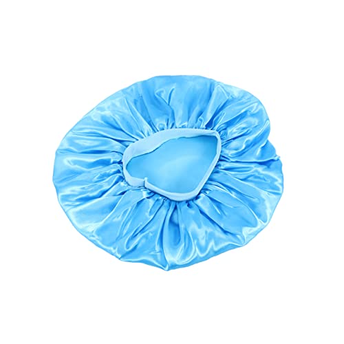 DRESSOOS Schlafhaube Aus Seide Für Damen Chemotherapiemütze Bademütze Elastische Runde Mütze Groß Leicht Atmungsaktiv Schützt Haar Vor Nässe von DRESSOOS