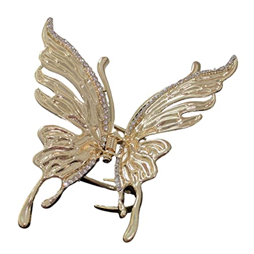DRESSOOS Schmetterling Haarklammer Mit Strass Elegante Haarspange Für Damen Für Kurzes Und Langes Haar Rutschfest Vielseitig Einsetzbar Für Alltag Und Besondere Anlässe von DRESSOOS