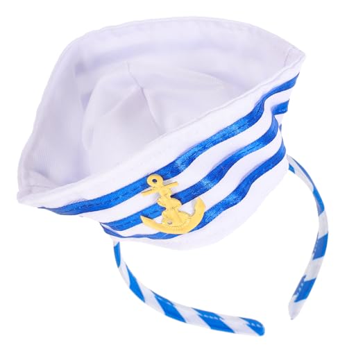 DRESSOOS Kapitänsmützen-stirnband Matrosenmützen-stirnbänder Kapitänsmützen-haarreifen Matrosenmützen-haarreifen Für Cosplay Party-kostüm-zubehör Segelparty-ausrüstung von DRESSOOS