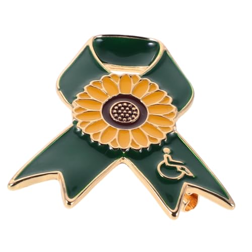 DRESSOOS Sonnenblumen-anstecknadel aus Legierung Dekorative Brosche für Damen Awareness-badge für Freiwillige Vielseitiges Kleidungzubehör zur Unterstützung von Menschen mit Behinderung von DRESSOOS