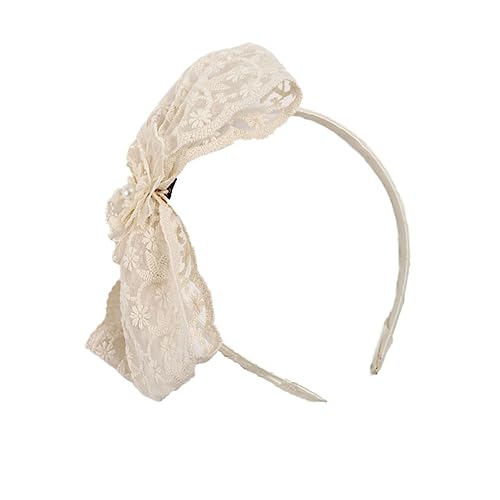 DRESSOOS Spitzen-stirnband Mit Schleife Bezauberndes Prinzessinnen-haar-accessoire Weiches Stoff-haarband Für Mädchen von DRESSOOS