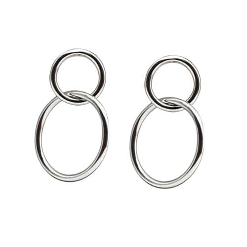 DRESSOOS Sterling Silber Ohrringe Damen Rund Geometrisch Kreativ Leicht Ohrhänger Schmuck für Freundin Frau Mutter von DRESSOOS