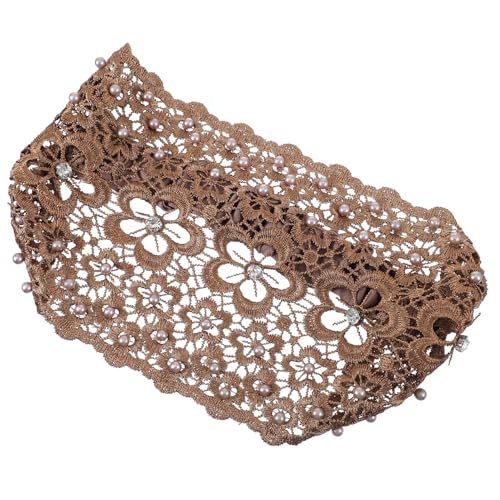 DRESSOOS Stirnband Mit Pflaumenblütenmuster Stilvolles Brautaccessoire Ohne Haargummi Dekorativer Kopfschmuck Verziertes Haarband Für Besondere Anlässe von DRESSOOS