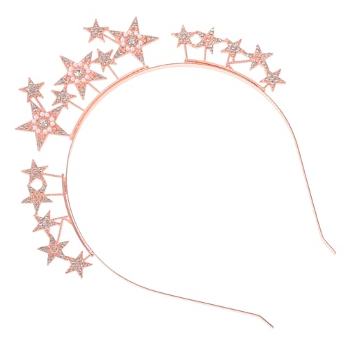 DRESSOOS Stirnband mit Sternenkrone Strassstern-Stirnband Braut Haarband hair toppers for women hair accessories for girls Haarbänder Kristallkrone Frauen Kopfbedeckung mädchen stirnbänder von DRESSOOS