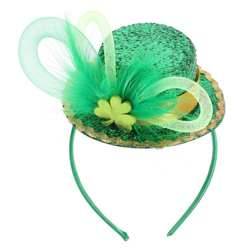 DRESSOOS Stirnband St. Patricks Day Boppers Kopfbedeckung Haarschmuck zum St. Patricks Day Make-up-Stirnband Haarschmuck für Frauen Stirnbänder für Damen Cosplay Zylinder schmücken von DRESSOOS