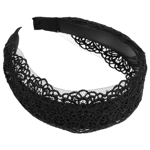 DRESSOOS Cloth Hair Hoops Mit Zähnen Elegante Rutschfeste Haarbänder Für Frauen Schwarze Stirnbänder Haaraccessoire Für Verschiedene Anlässe von DRESSOOS