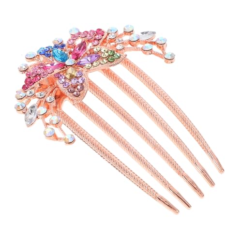 DRESSOOS Rhinestone Haarkamm Für Damen Dekorativer Haaraccessoire Mit Fünf Zähnen Für Elegante Hochsteckfrisuren Und Besondere Anlässe Glitzernder Haarschmuck Für Partys Und von DRESSOOS