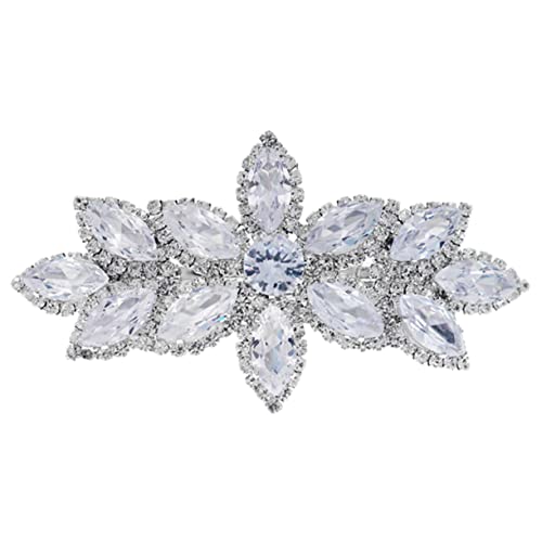 DRESSOOS Strass Haarspange Damen Glitzernde Haarschmuck Mit Kristallen Stilvolles Design Für Hochzeiten Und Besondere Anlässe Haarstyling Tools Für Frauen Silberne Haarclips Für Jeden von DRESSOOS