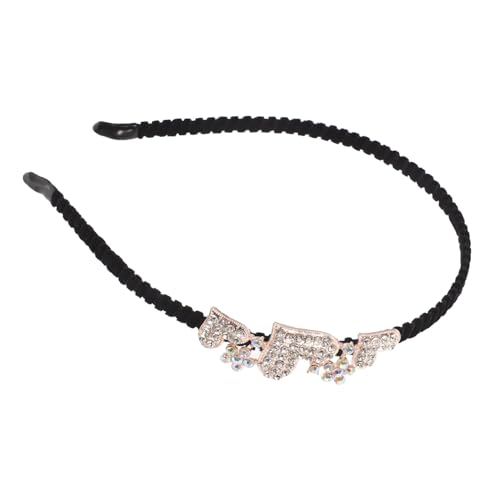 DRESSOOS Strass-stirnband Kopfbedeckung Für Mädchen Elegantes Stirnband Perlenstirnband Mond Stirnband Schlanke, Dünne Blüte Haarschmuck Ausgabekarte Legierung Strass Fräulein Strasssteine von DRESSOOS