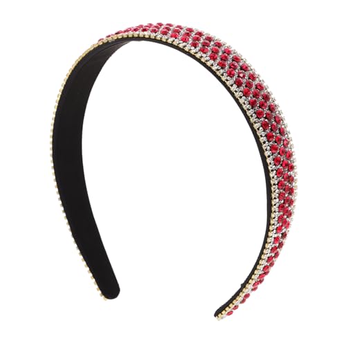 DRESSOOS Strass-stirnband Breites Stirnband Für Damen Ästhetische Haaraccessoires Haarreifen Für Frauen Haarband Haarreifen Für Mädchen Modische Fräulein Werkzeug Strasssteine Breitseite von DRESSOOS