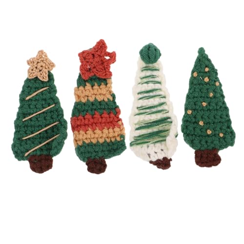 DRESSOOS Süße Haarspangen Mit Weihnachtsbaum-design Gestrickte Weihnachts-haarspangen Seitliche Haarspangen Weihnachts-haarnadeln Mit Druckknöpfen Für Frauen von DRESSOOS