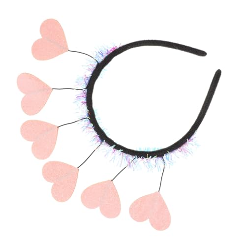 DRESSOOS Valentinstag Haarreif Mit Herzdesign Dekoratives Stirnband Für Partys Festivals Und Feiern Süßer Kopfschmuck Für Frauen Und Mädchen Leuchtenden Farben von DRESSOOS