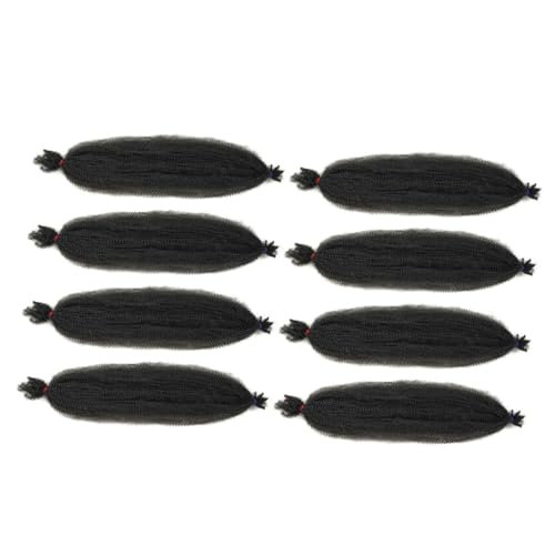 DRESSOOS Synthetisches Afro-perücken-set Mit Gedrehtem Haar 8-teilig Flechthaarverlängerungen Lockige Perücken Für Frauen 1b-18 Zoll Haarverlängerungen Zum Flechten von DRESSOOS