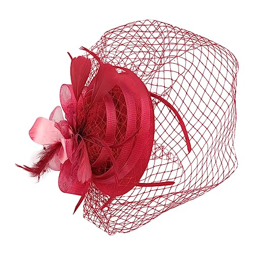 DRESSOOS Tea-party-hut Stirnband Fascinator Braut-haarspange Elegantes Braut-kopfstück Haar-accessoires Für Die Braut von DRESSOOS