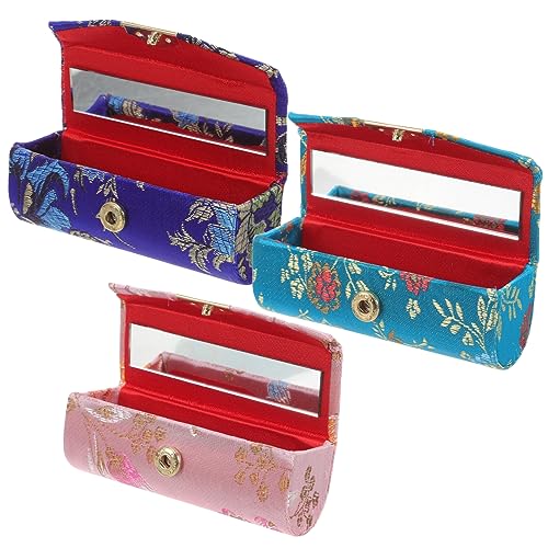 DRESSOOS Tragbarer Lippenstift-organizer Mit Knopfverschluss Make-up-lippenstiftetui Für Damen Für Reisen Und Den Täglichen Gebrauch Zufälliger Stil von DRESSOOS