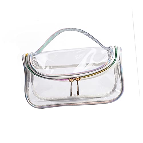 DRESSOOS Transparente Große Kosmetiktasche PU Wasserabweisend Leichter Kulturbeutel Reise Organizer für Damen Multifunktional Reise und Alltagsgebrauch von DRESSOOS