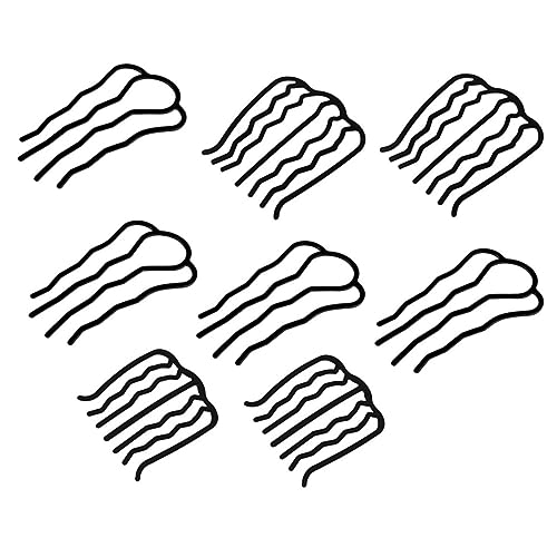 DRESSOOS U-förmiger Haarkamm 8 Seitliche Haarkämme Aus Metall Haarhalter -clips Styling-zubehör Für Frauen von DRESSOOS