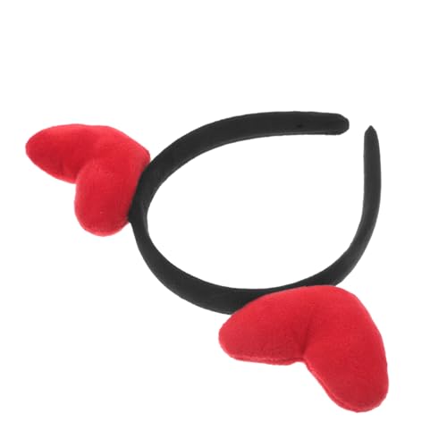 DRESSOOS Valentinstag Haarreif Mit Plüsch-herzdesign Elastischer Kopfband Für Hochzeiten Und Partys Süßes Accessoire Für Romantische Anlässe Und Kostüme von DRESSOOS
