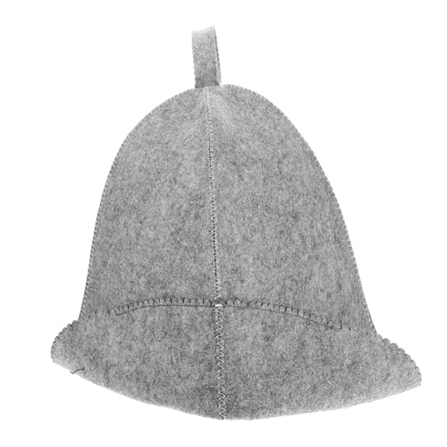 DRESSOOS Badezimmerzubehör Saunahut aus Wolle Hut für die Sauna russischer Hut Kappen Badezubehör Duschhut Haar Bad von DRESSOOS