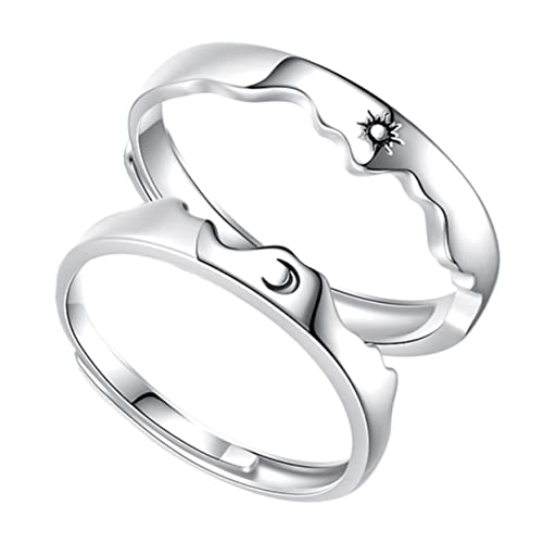 DRESSOOS Verstellbarer Partner Ring Sonne Mond Design Offenes Band Unisex Schmuck für Freundschaft Verlobung DRESSOOS Verstellbarer Partner Ring Sonne Mond Design Offenes Band Unisex Schmuck für Freundschaft Verlobung von DRESSOOS
