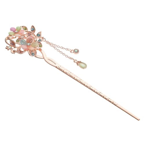 DRESSOOS Vintage Haarnadeln Chinesisch Mit Doppelblüte Und Quaste Haarspange Für Damen Zum Tragen Bei Einkaufen Partys Feiern Aus Strapazierfähigem Material von DRESSOOS