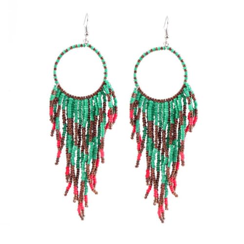 DRESSOOS Vintage Ohrhänger mit Quasten Boho Ethno Stil Lange Ohranhänger für Damen Modischer Legierungs schmuck in Blau und Rot für Alltag Party und Besondere Anlässe DRESSOOS Vintage Ohrhänger mit Quasten Boho Ethno Stil Lange Ohranhänger für Damen Modischer Legierungs schmuck in Blau und Rot für Alltag Party und Besondere Anlässe von DRESSOOS