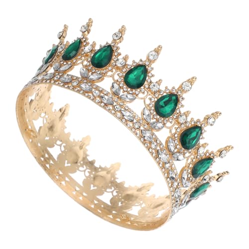 DRESSOOS Vintage Strass Tiara für Damen und Mädchen für Hochzeiten Partys und Schönheitswettbewerbe Goldene Krone mit Funkelnden Kristallen und Bequemem Tragekomfort von DRESSOOS