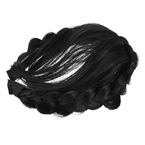 DRESSOOS Geflochtenes Stirnband Für Frauen Und Mädchen Haar-accessoire Mit Und Perücke Zopfperückenhaarband Für Partys Rollenspiele Und Cosplay von DRESSOOS