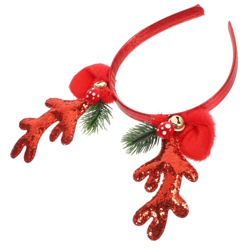 DRESSOOS Antlers Headband Mit Glitzer Für Weihnachten Festliches Rentier Haarband Für Mädchen Als Weihnachtszubehör Für Partys Und Kostüme Bequeme Und Auffällige Kopfbedeckung von DRESSOOS