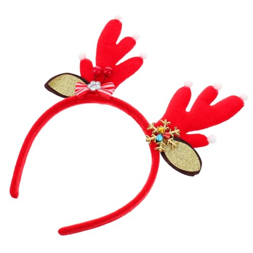 DRESSOOS Weihnachtsstirnband Haarspangen für Damen Elch-Dekor haarspange weihnachten weihnachtshaarspangen Tiara weihnachtsdeko Geweih Haarreifen Geweih Stirnband Erwachsener Kopfbedeckung von DRESSOOS