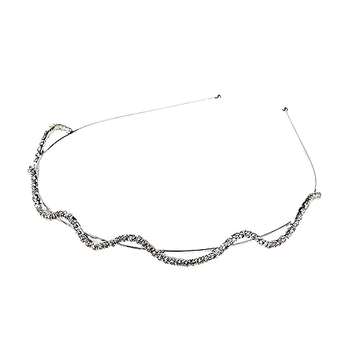 DRESSOOS 1stück Rhinestone Headband Für Damen Wellenförmiges Haarband Mit Strass Accessoire Für Hochzeiten Und Besondere Anlässe Vielseitig Kombinierbar Und Auffällig von DRESSOOS