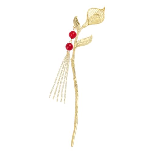 DRESSOOS Haarstab Aus Holz Haarnadel für Damen Blumen-haarstab Quaste Kette Haarnadel für Chinesisches Haar-accessoire DRESSOOS Haarstab Aus Holz Haarnadel für Damen Blumen-haarstab Quaste Kette Haarnadel für Chinesisches Haar-accessoire von DRESSOOS