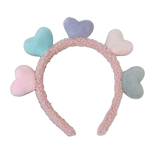 DRESSOOS liebe Stirnband Haarband mit Herzelementen liebe haarband Haarschmuck kinder stirnband Haargummis Partydekoration Lustige Haaraccessoires wild schmücken Haarring Kopfbedeckung Rosa von DRESSOOS