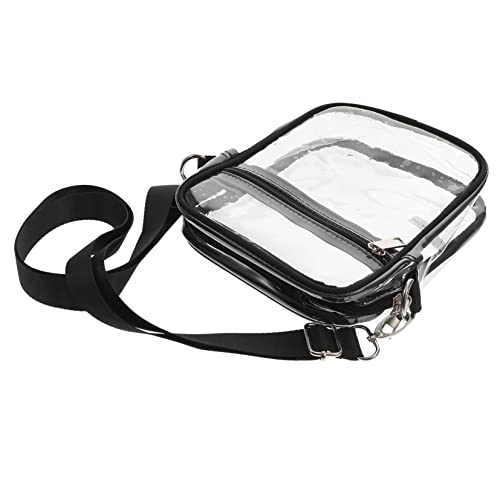 DRESSOOS Transparente Tasche Mit Reißverschluss Aufbewahrungstasche Für Handys Kosmetiktasche Einzelne Schultertasche Leicht Und Tragbar Für Reisen Und Alltag von DRESSOOS