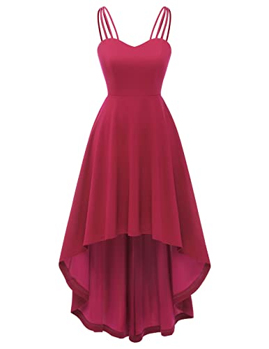 DRESSTELLS Brautjungfern Kleider Vintage Kleider Damen Kleid Hochzeit Gast Partykleid Damen Kleider Damen Festlich Cocktailkleid Damen Red M von DRESSTELLS