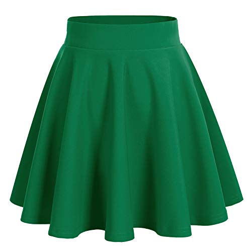 DRESSTELLS Rock Damen Sommer Grün Tennisrock Kurz Skater Rock Minirock High Waist Faltenrock Femboy Skirt Green M von DRESSTELLS