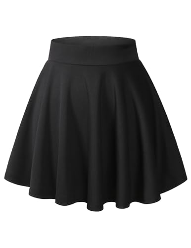 DRESSTELLS Rock Damen Kurz Sommer Minirock Schwarz High Waist Tennisrock Knielang Faltenrock Mädchen Skater Rock Black S DRESSTELLS Rock Damen Kurz Sommer Minirock Schwarz High Waist Tennisrock Knielang Faltenrock Mädchen Skater Rock Black S von DRESSTELLS