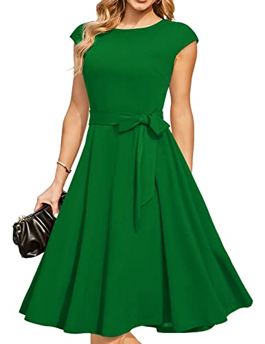 DRESSTELLS Damen Weihnachtskleid Vintgae Rockabilly Kleider A-Line Petticoat Festliche Abendkleider elegant für Hochzeit Green XL DRESSTELLS Damen Weihnachtskleid Vintgae Rockabilly Kleider A-Line Petticoat Festliche Abendkleider elegant für Hochzeit Green XL von DRESSTELLS
