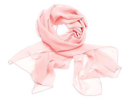 Dresstells Chiffon Schal Stola für Abendkleider in Verschiedenen Farben Pink 180cmX72cm/ Small von DRESSTELLS