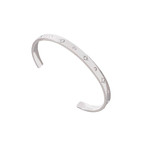 DRHTDXEJ Edelstahl-Armreif, verstellbar, leicht, bequem, Accessoire für Freizeit oder formelle Kleidung von DRHTDXEJ