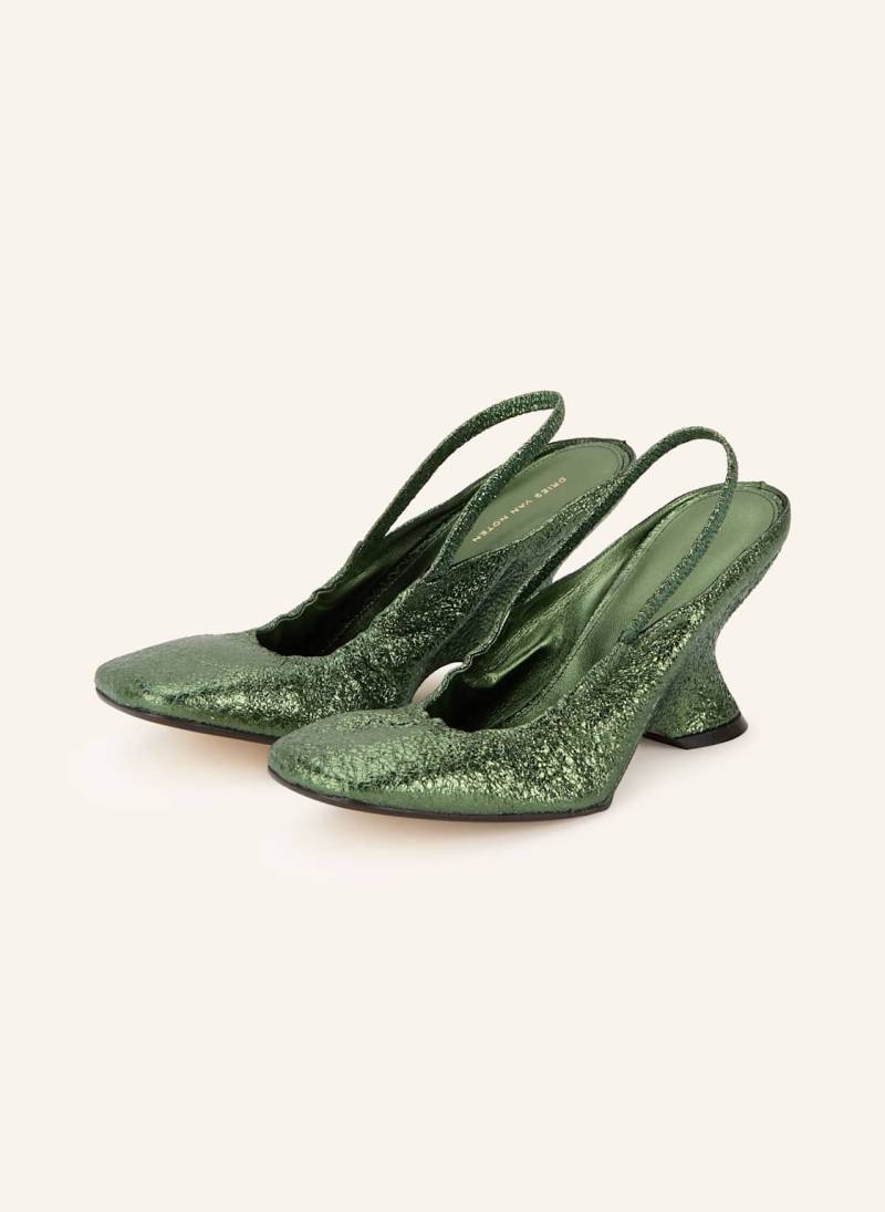 Dries Van Noten Slingpumps gruen von DRIES VAN NOTEN