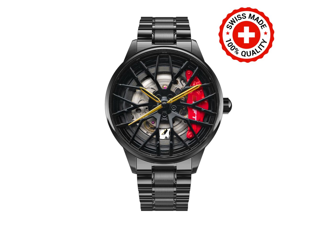 DRIFTELEMENT Automatikuhr SCHWEIZER AUTOMATIK MOTORSPORT FELGENUHR von DRIFTELEMENT