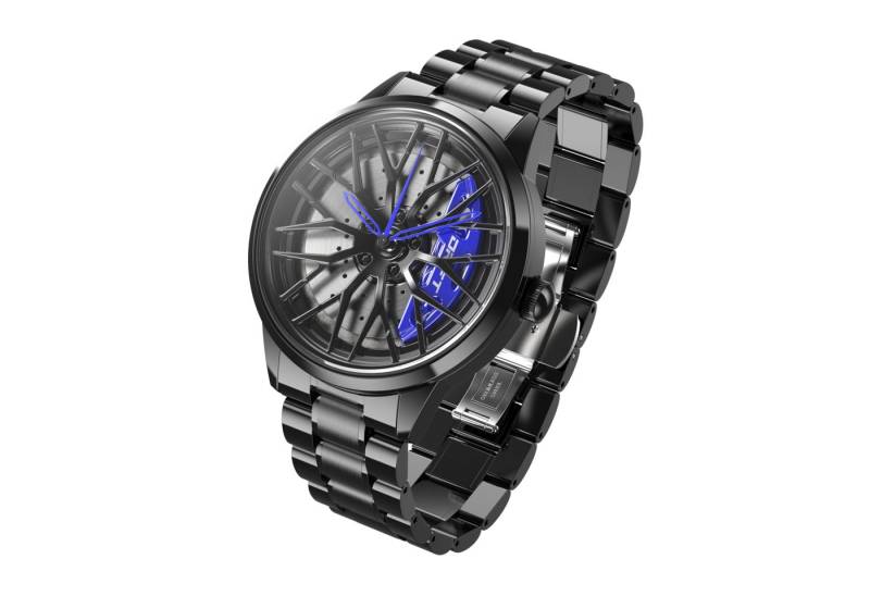 DRIFTELEMENT Quarzuhr MOTORSPORT FELGENUHR, Dreidimensionales Felgendesign - Sportwagen Felgen Armbanduhr von DRIFTELEMENT