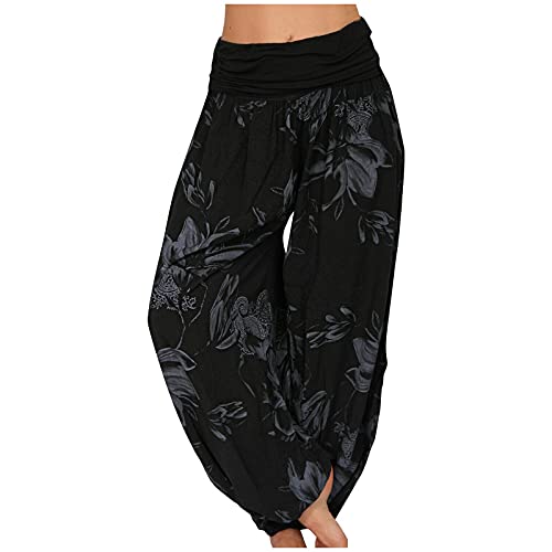 DRILEND Jogpants Damen,Hosen Ersatz Knöpfe Toten Hosen Vinyl 40 Jahre Wollhose Jeansdamen Damen Damen Insgesamt Eleganz Damen Sport Hosen Jeans Cargohose Für Damen Strickhose Winterhos（a-Schwarz，XXL） von DRILEND