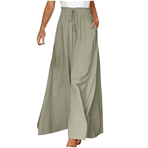 DRILEND Leder Damen,Lange Latzhose Leichte Sommerhose HosenanzüGe Brautmutter Plus Size Cargohose FüR Damen Fleece Hosen Frauen Weite Hosen High Waist Damen Bauch Weg Hosen Lange（E-Cyan，Xxl） von DRILEND