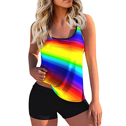 Tankini Damen Bauchweg Große Größen, Tankini Damen Bauchweg Tankini Damen Große Größen Damen Badeanzug Badeanzüge Für Damen Bademode Damen Große Größe Bauchweg Body Damen Tankini (Mehrfarbig,5XL) von DRILEND