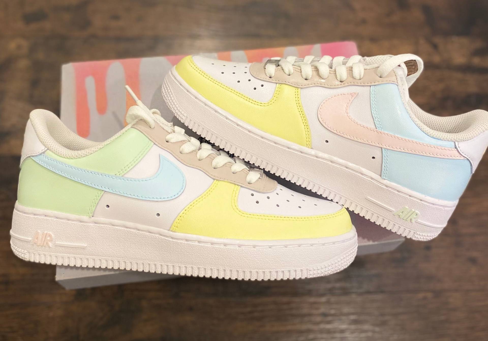 Custom Af1Custom Pastel Nike Airforce 1 Lows Fully Customizable von DRIPKICKSTHEBRAND