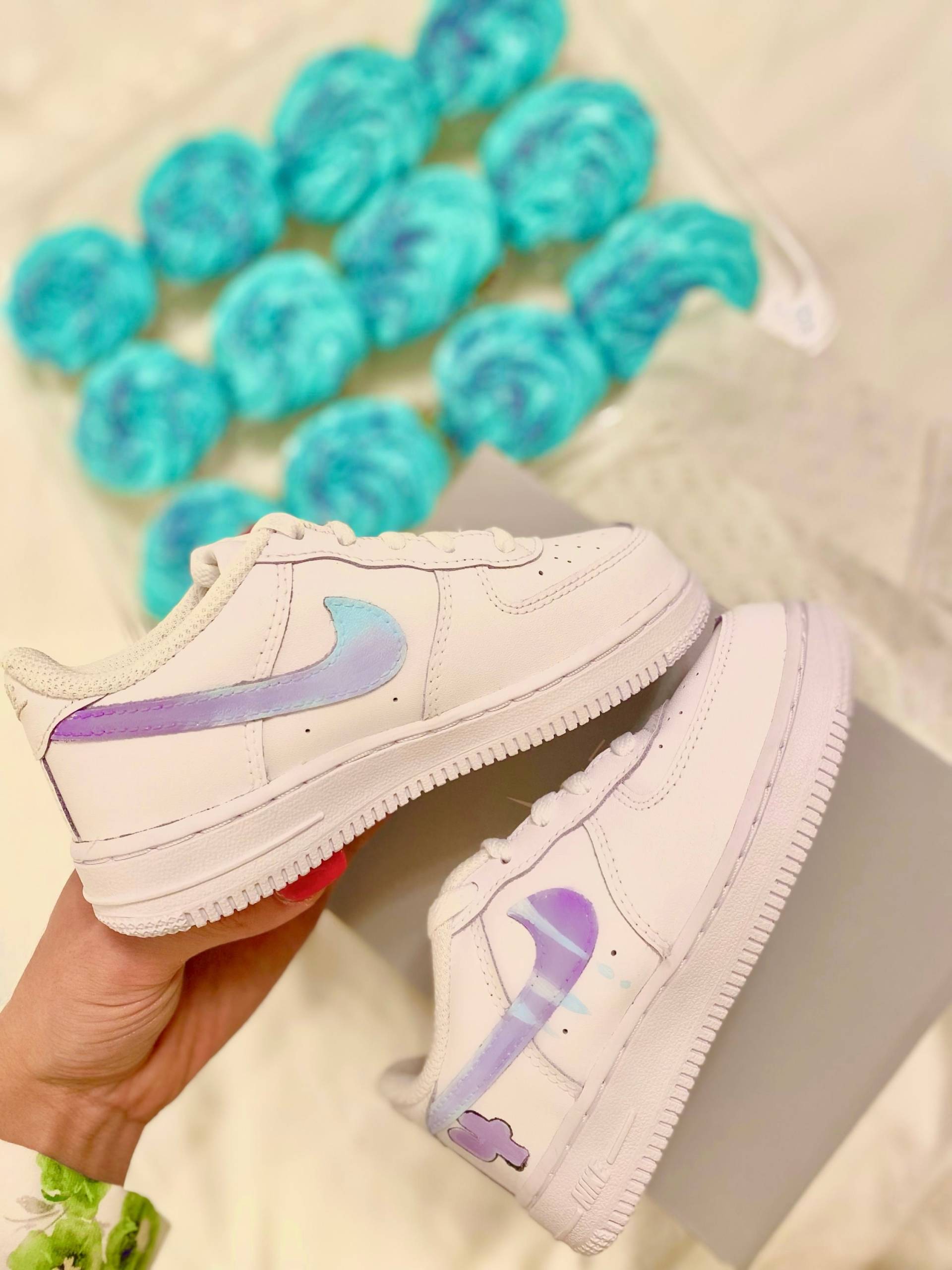 Custom Af1Frozen Custom Nike Af1 Kleinkind von DRIPKICKSTHEBRAND