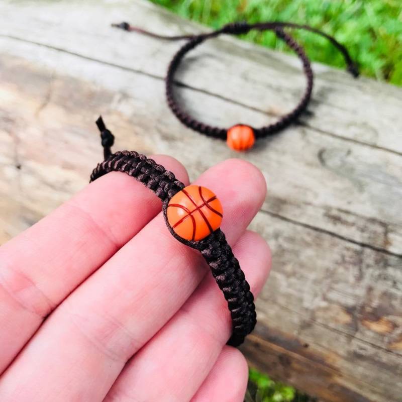 Basketball Armband, Verstellbares Kordel Kinder Mann Frauen Freundschaftsarmband, Sport Armband, Armband von DRISAIN