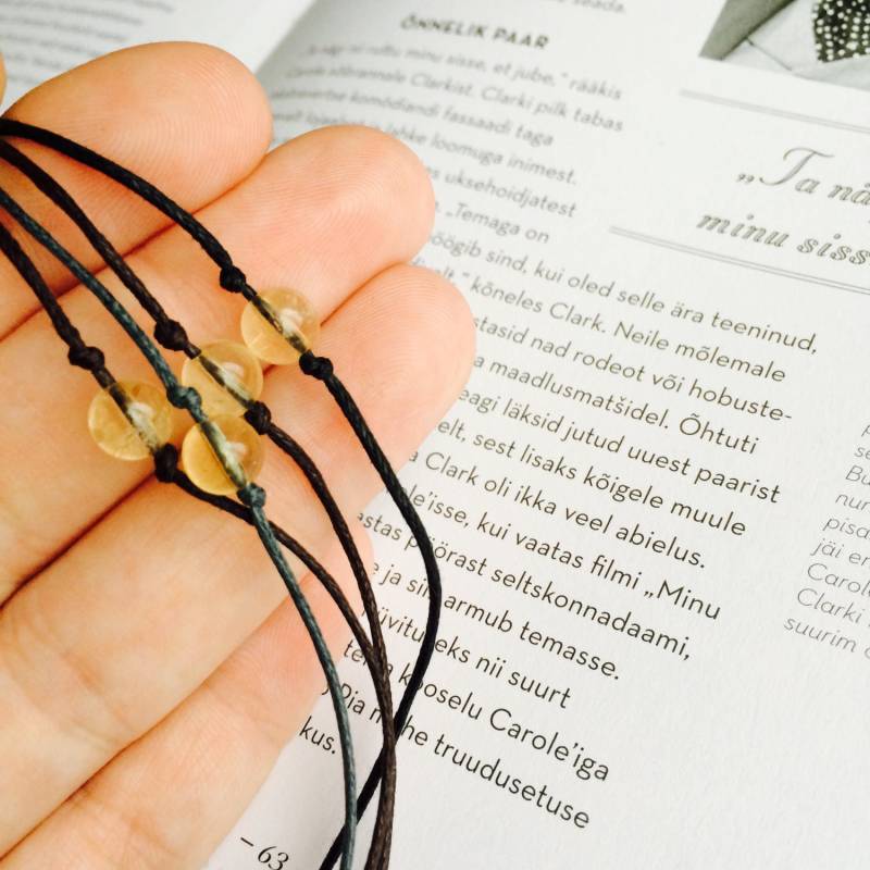 Zitronen-Edelstein Wunscharmband, Edels-Armband, Bff Giftideas, Good Luck Armband von DRISAIN